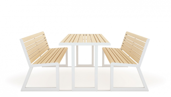 .h24 TABLE + INTEGRATED BENCHES